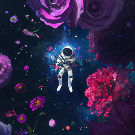 astronaut in Zero Gravity Galaxy, discovery a Purple Rose in black hole !!!, breathtaking borderland fantasycore artwork by Android_Jones, Jean Baptiste monge, Alberto Seveso, James Jean, Jeremy Mann, maximalist highly detailed and intricate professional photography, masterpiece, 8k resolution concept art trending on Artstation, triadic colors, Unreal Engine 5 cg society