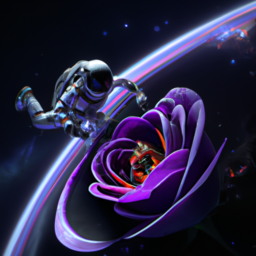 astronaut in Zero Gravity Galaxy, discovery a Purple Rose in black hole !!!, breathtaking borderland fantasycore artwork by Android_Jones, Jean Baptiste monge, Alberto Seveso, James Jean, Jeremy Mann, maximalist highly detailed and intricate professional photography, masterpiece, 8k resolution concept art trending on Artstation, triadic colors, Unreal Engine 5 cg society